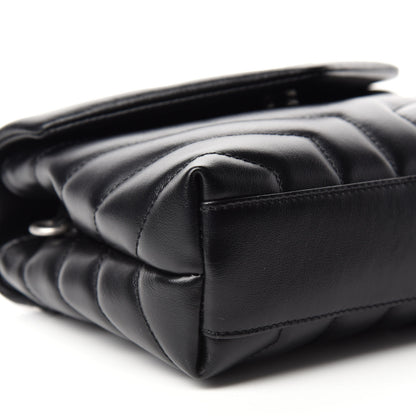 Saint Laurent Calfskin Y Quilted Monogram Toy Loulou Crossbody Bag Black 6 of 11