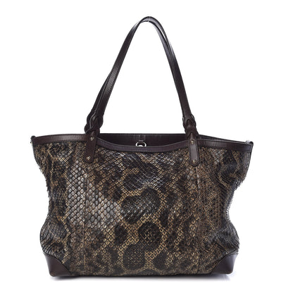 Gucci Python Medium Craft Tote Brown 3 of 15