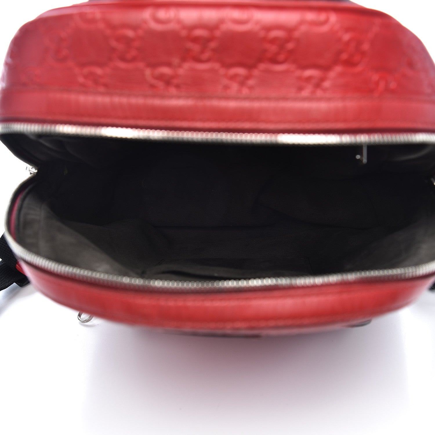 Gucci Guccissima Signature Small Day Backpack Hibiscus Red 5 of 20