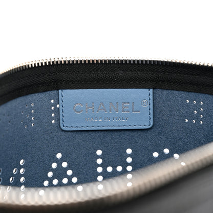 Chanel Calfskin Eyelets Clutch Black 6 of 9