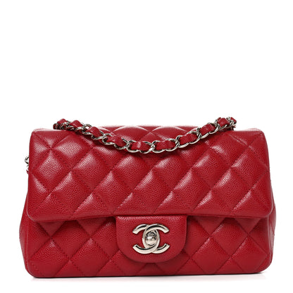 Chanel Caviar Quilted Mini Rectangular Flap Red 1 of 10
