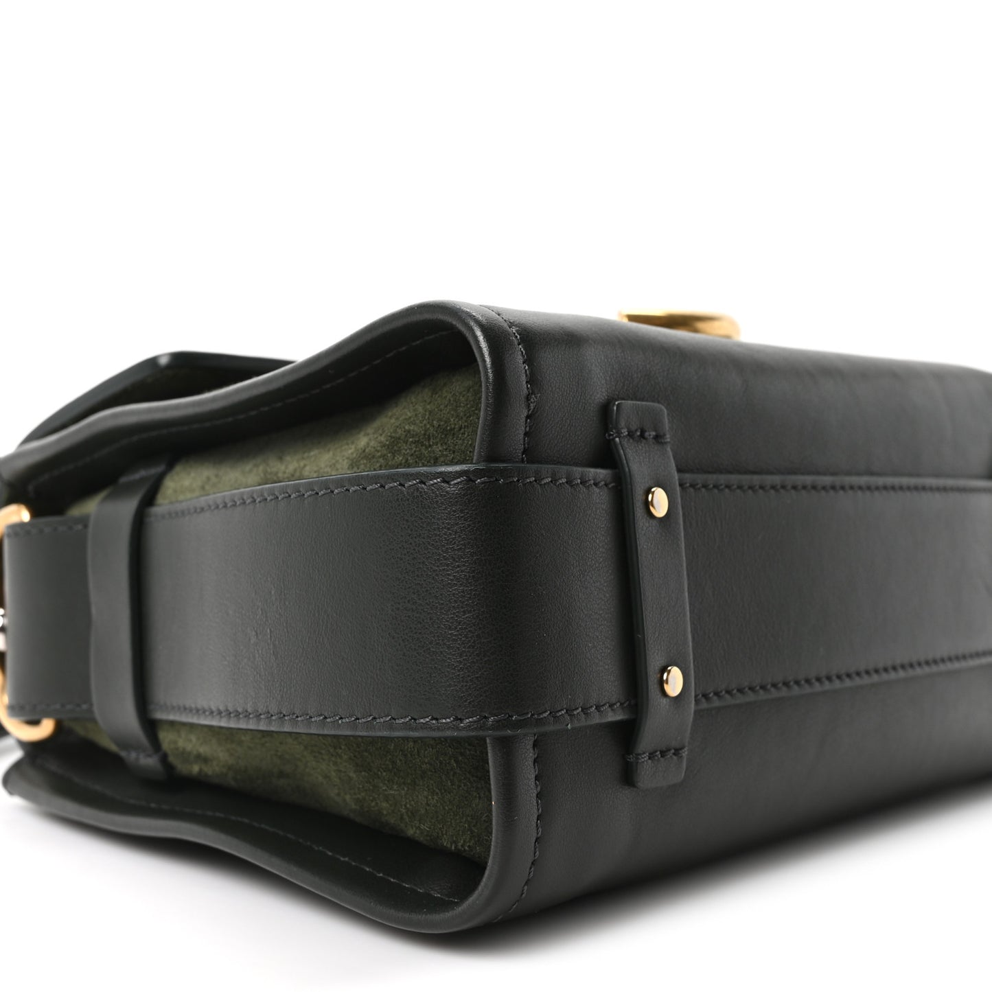 Calfskin Suede Mini Tess Day Bag Black Olive