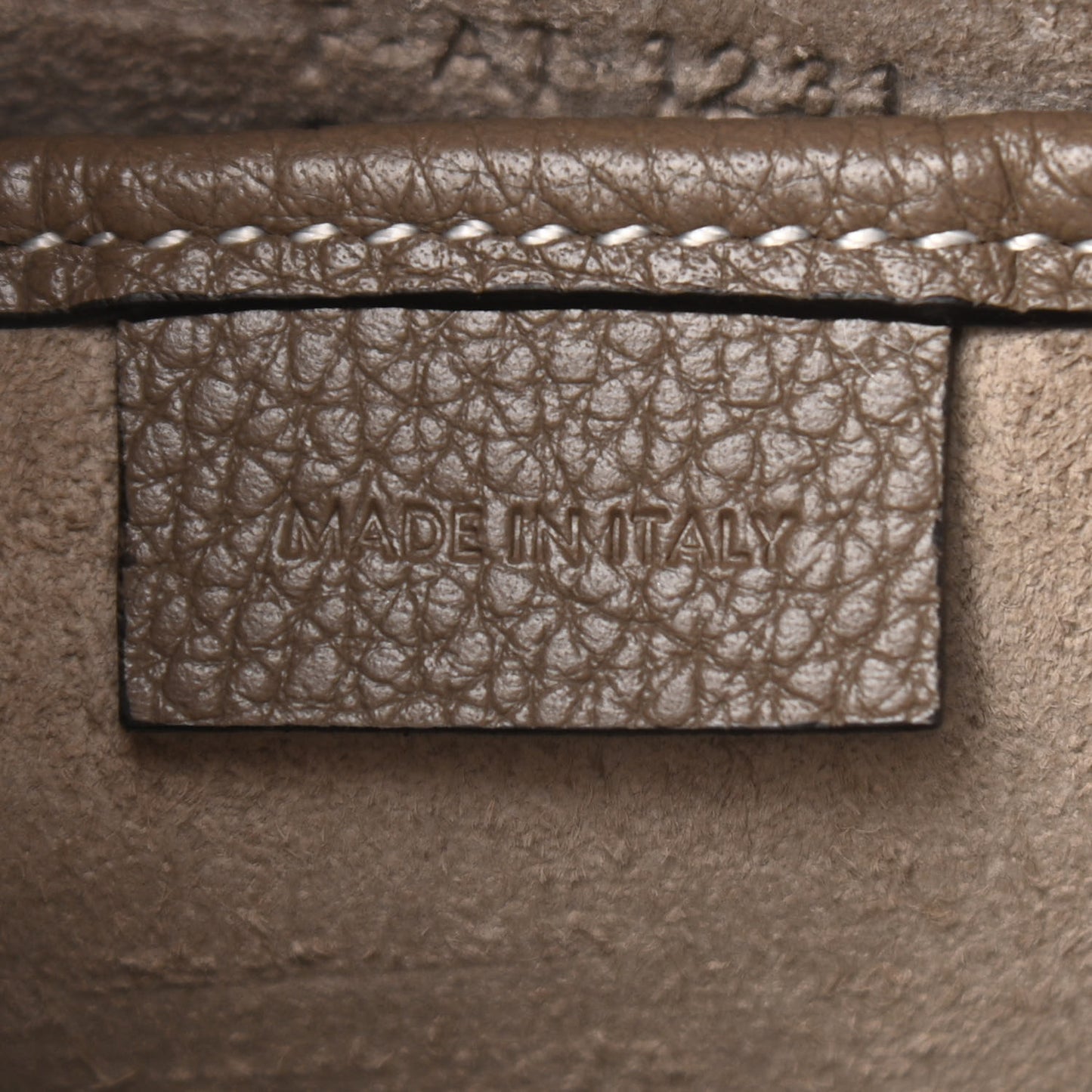 Drummed Calfskin Nano Luggage Souris