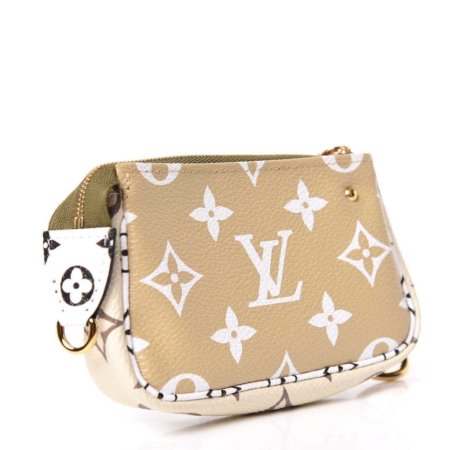 Monogram Giant Micro Pochette Accessories Kaki White