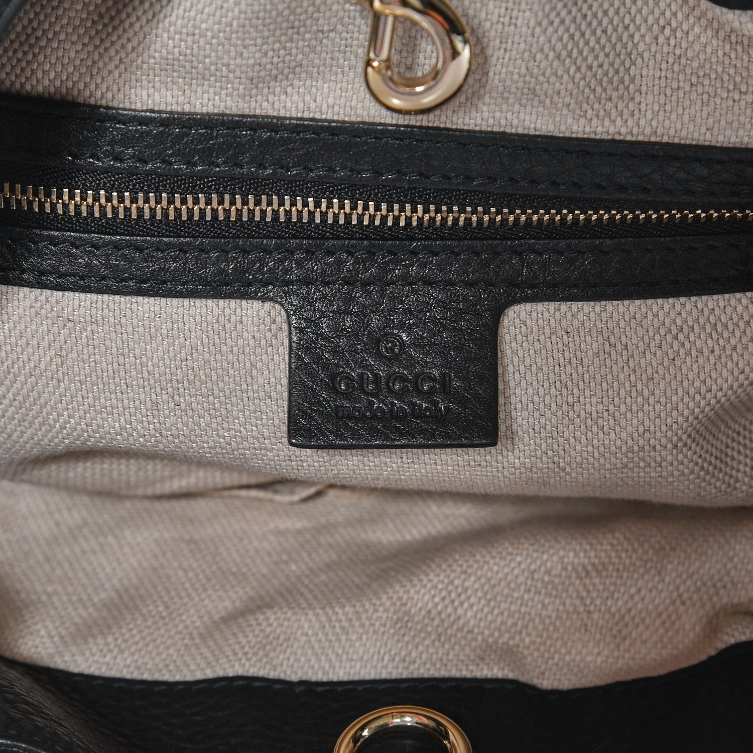 Gucci Pebbled Calfskin Medium Soho Chain Shoulder Bag Black 6 of 8