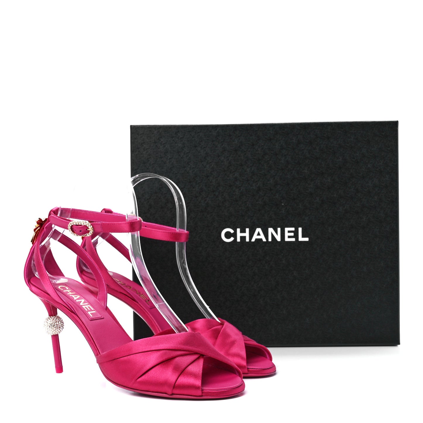 Satin Pearl Crystal Bow Pumps 39 Pink