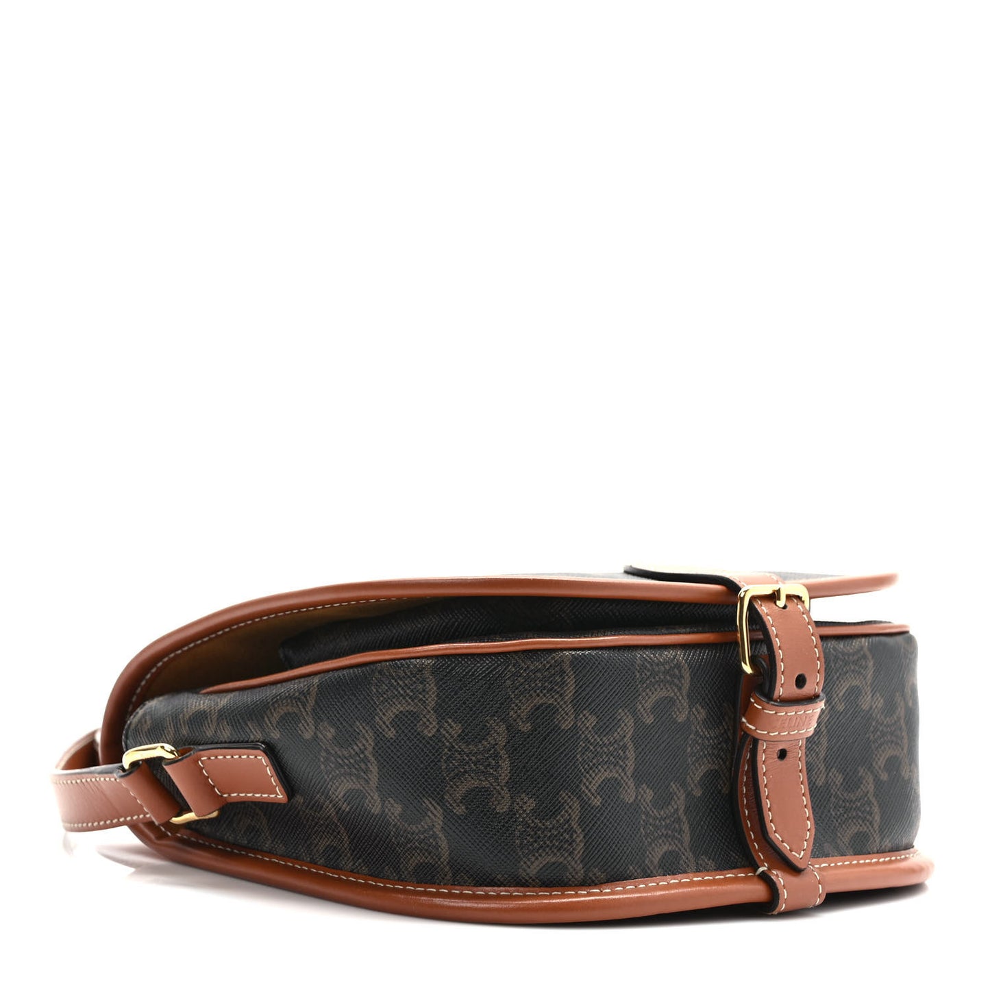 Triomphe Canvas Medium Folco Bag Tan