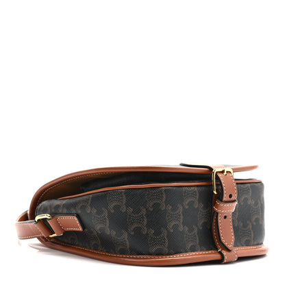 Celine Triomphe Canvas Medium Folco Bag Tan 4 of 9