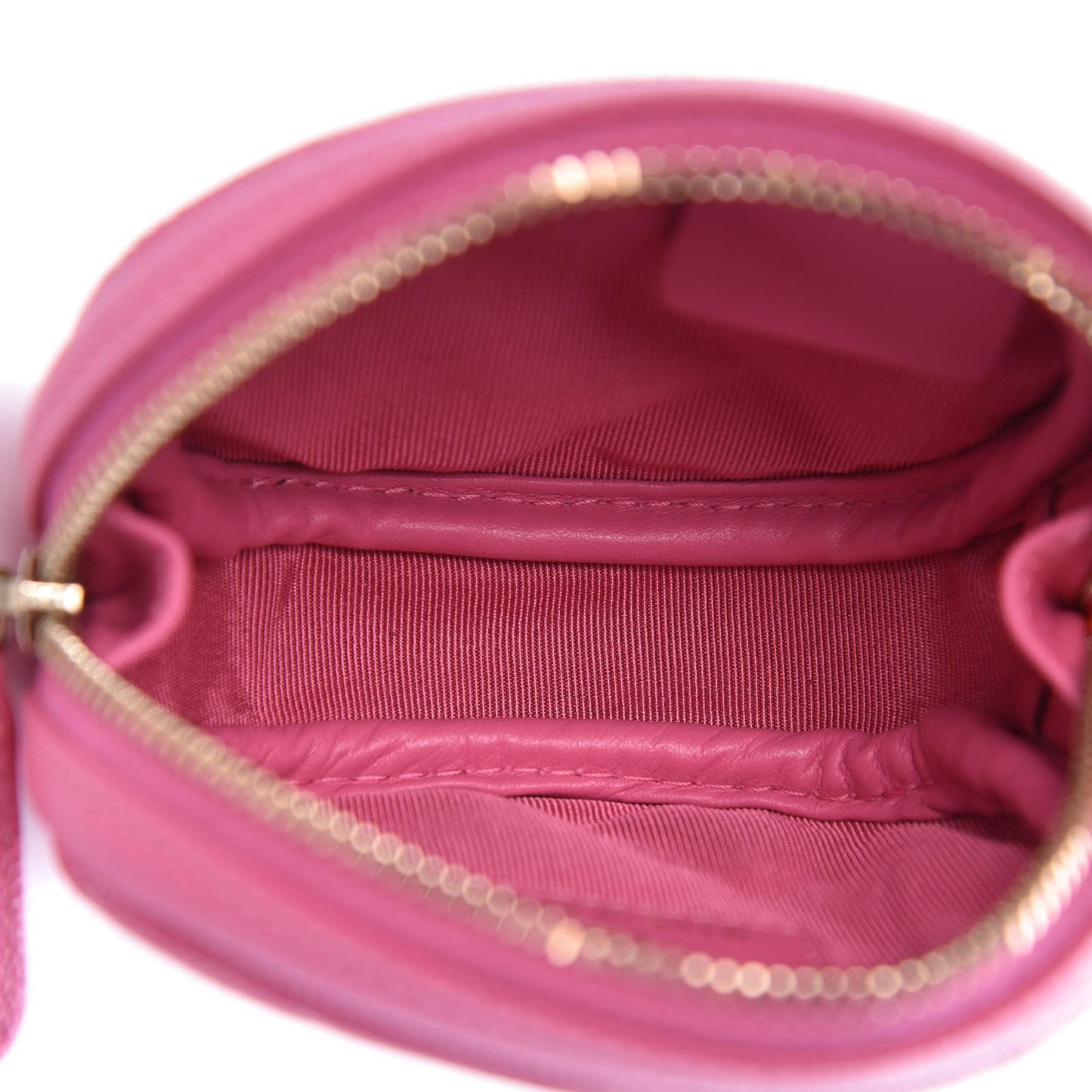Caviar Quilted Zip Around Classic Coin Purse Pink