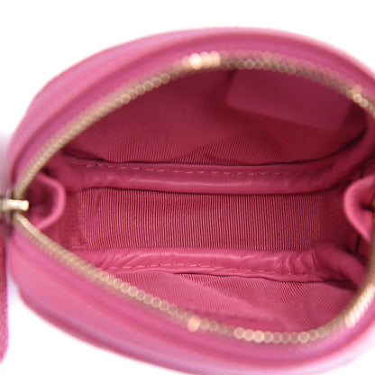 Chanel Caviar Quilted Zip Around Classic Coin Purse Pink 5 of 8