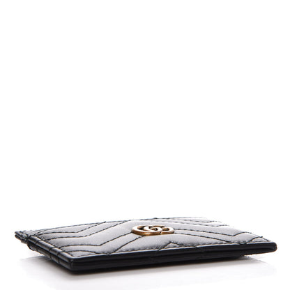 Gucci Calfskin Matelasse GG Marmont Card Holder Black 4 of 8