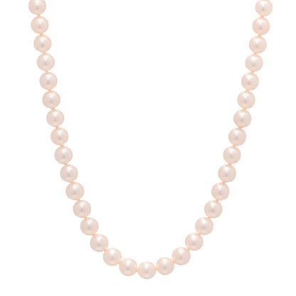 Mikimoto 18K Yellow Gold Akoya Cultured Pearl 7.5-8mm Strand Necklace 1 of 5