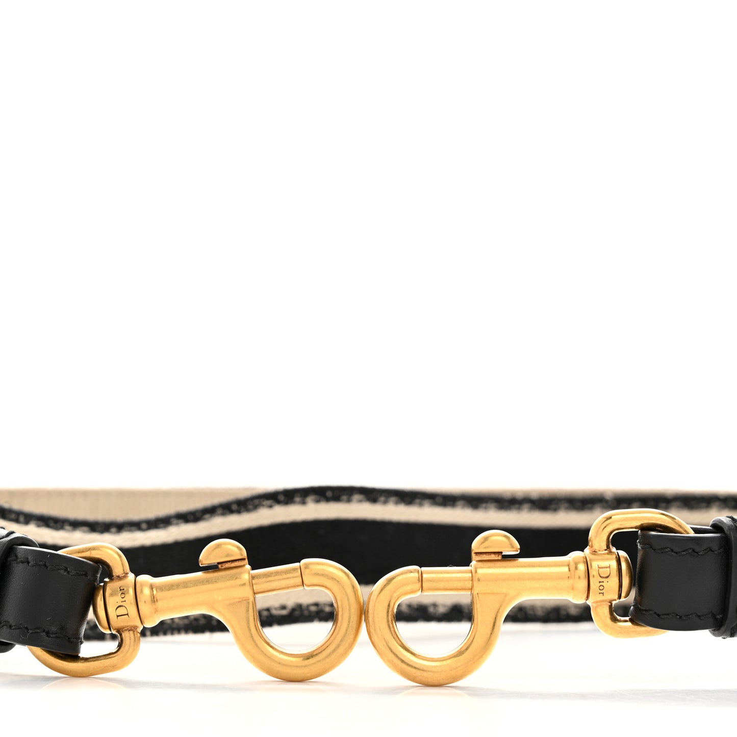 Canvas Embroidered Shoulder Strap Black