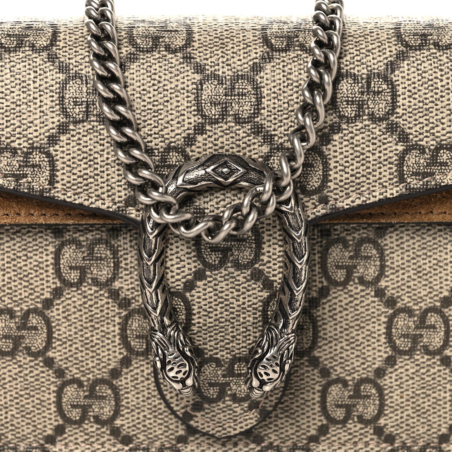 GG Supreme Monogram Super Mini Dionysus Shoulder Bag Taupe