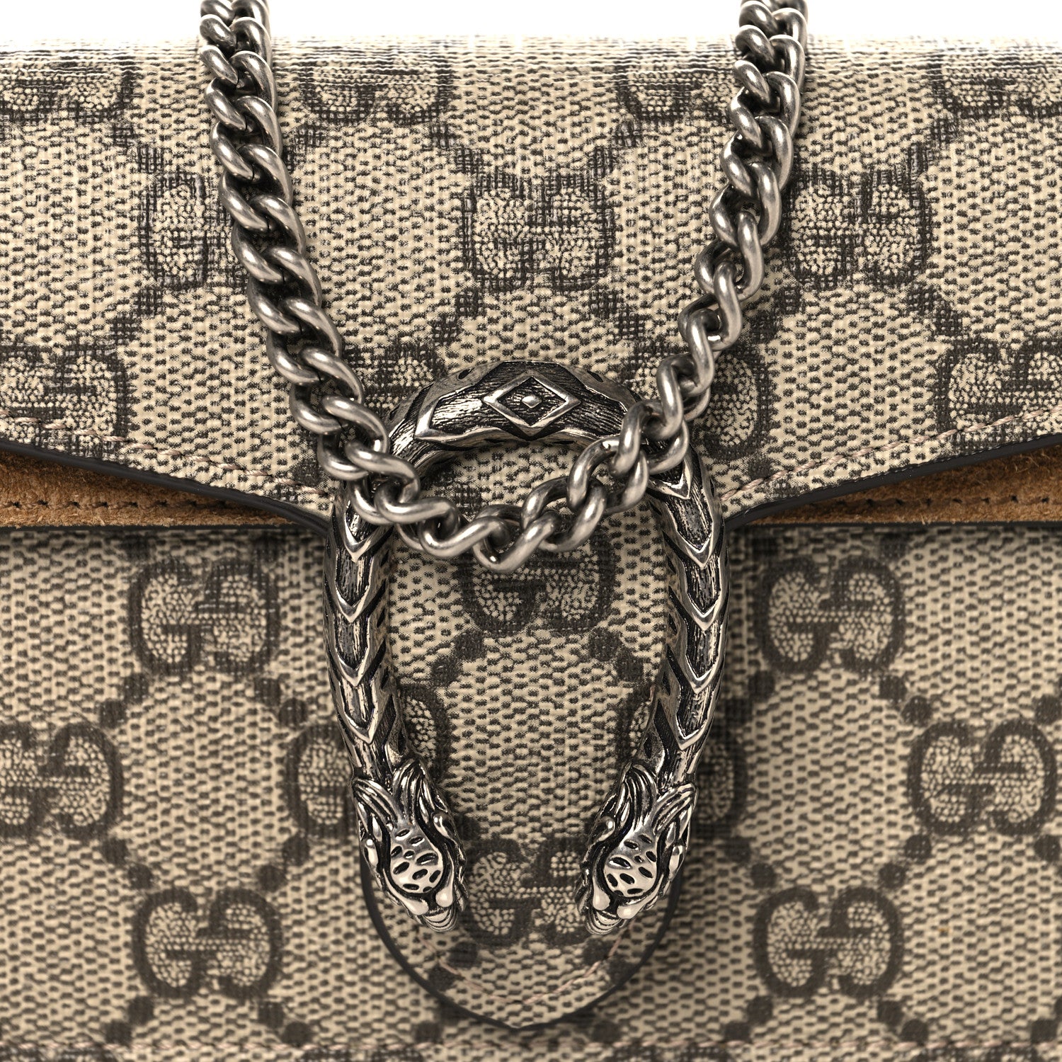 Gucci GG Supreme Monogram Super Mini Dionysus Shoulder Bag Taupe 7 of 9