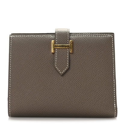 Hermes Epsom Bearn Compact Wallet Etoupe 1 of 8
