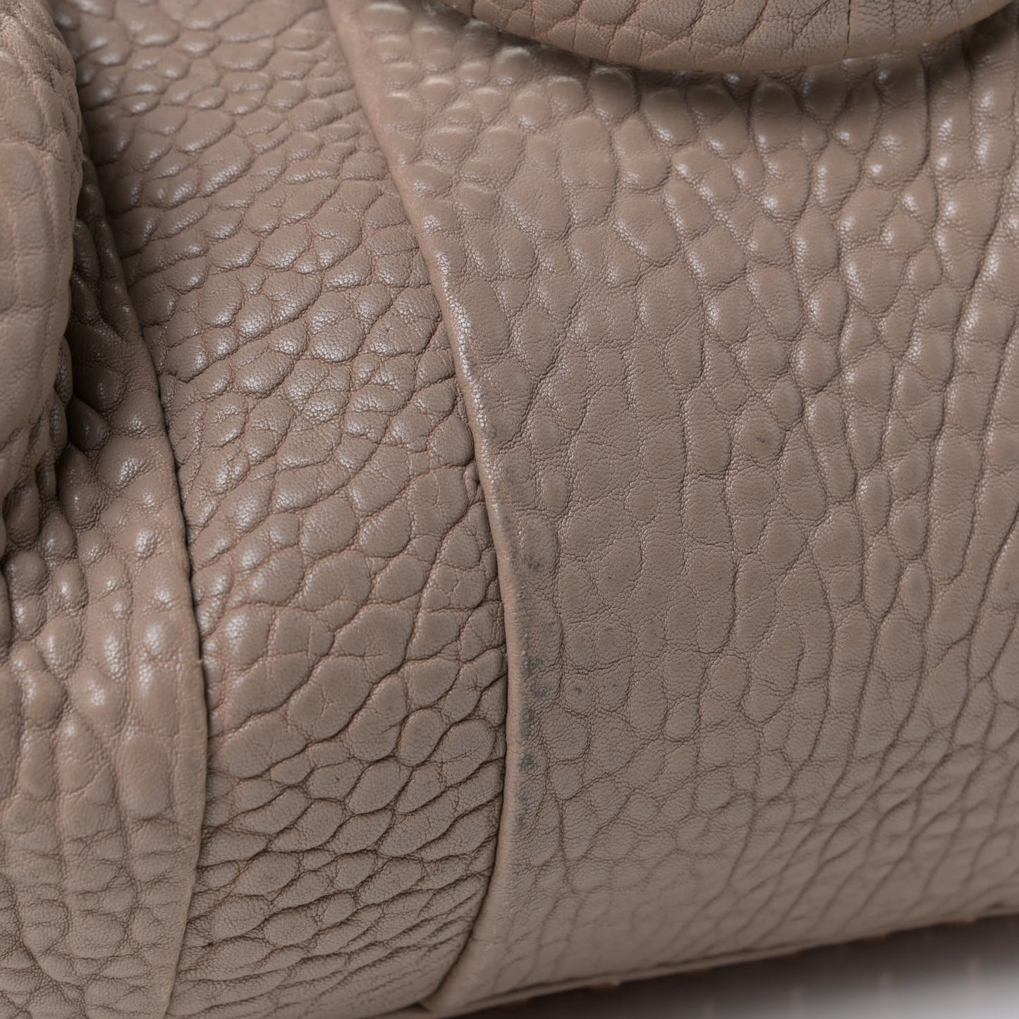 Pebbled Lambskin Rocco Latte Rose Gold Hardware