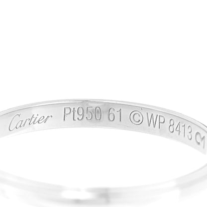 Cartier Platinum 2.5mm D'Amour Wedding Band Ring 61 9.5 4 of 5