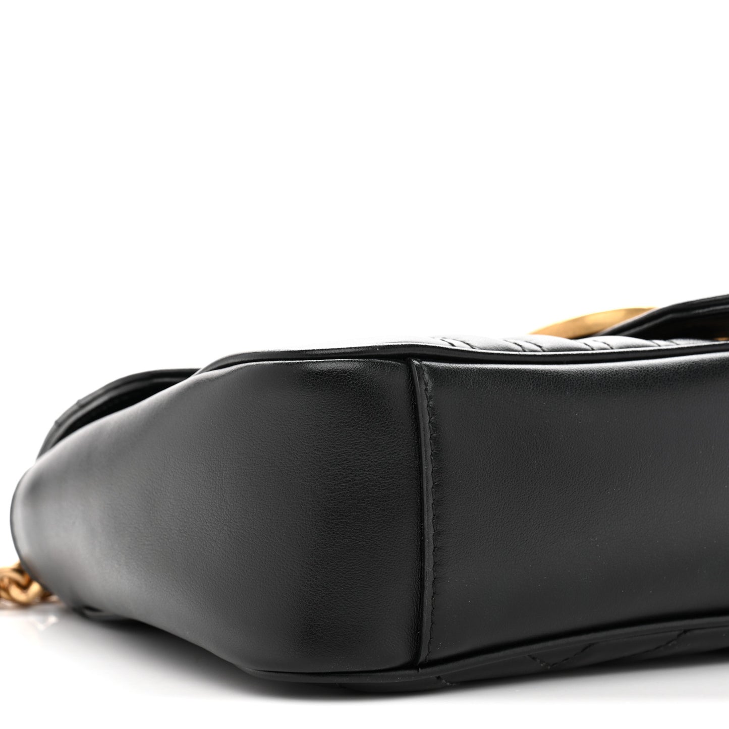 Calfskin Matelasse Small GG Marmont Shoulder Bag Black