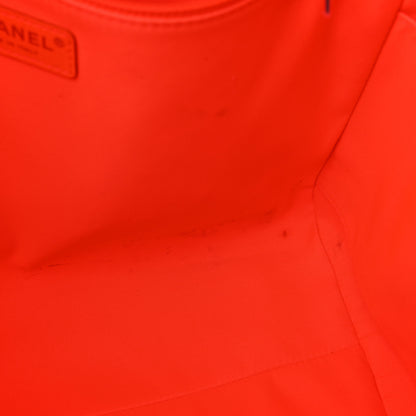 Chanel Mixed Fibers Calfskin Medium Deauville Tote Pink Orange 13 of 16