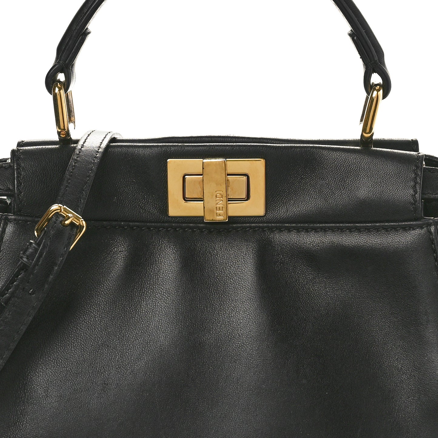 Nappa Mini Peekaboo Iconic Satchel Black