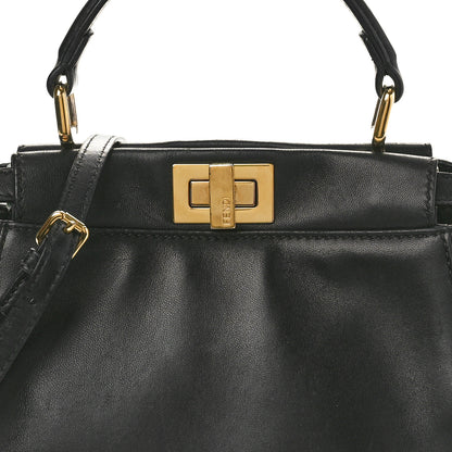 Fendi Nappa Mini Peekaboo Iconic Satchel Black 8 of 10