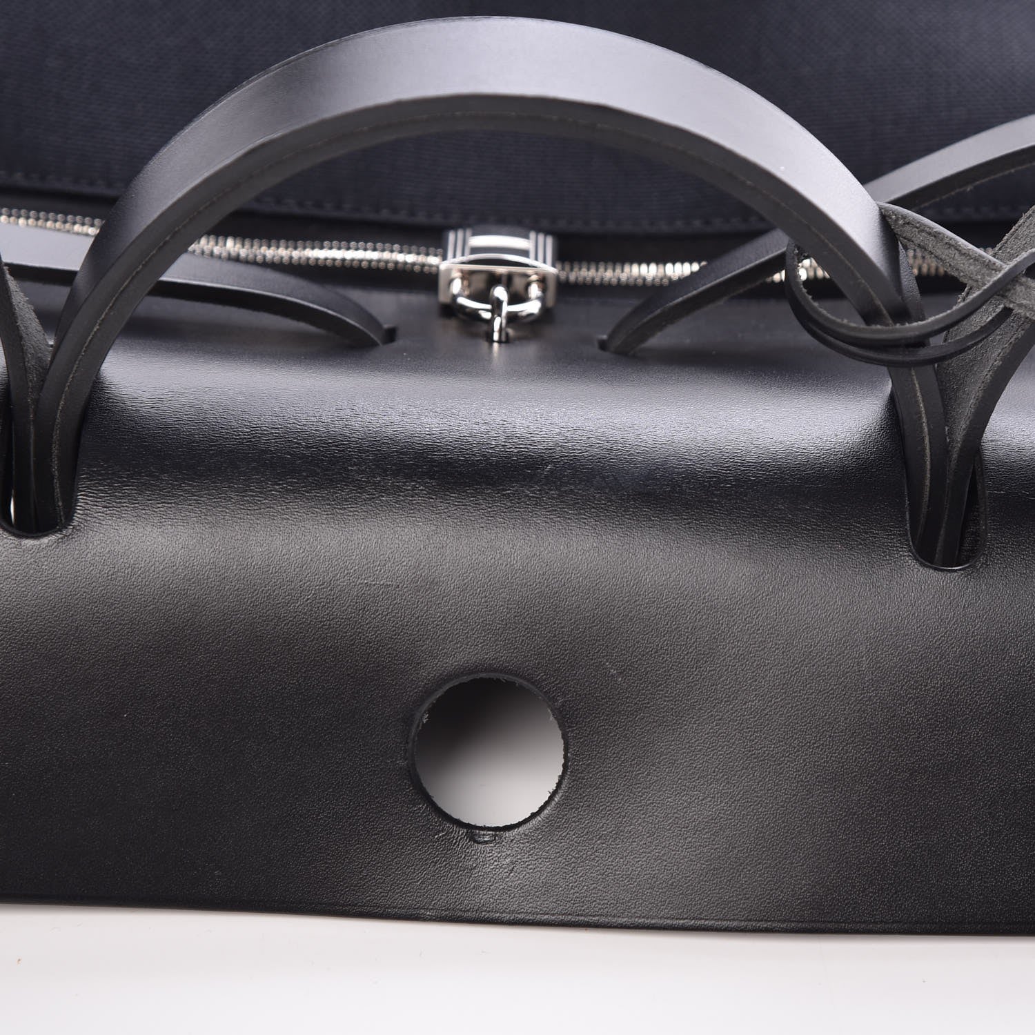 Hermes Military Toile Vache Hunter Herbag Zip PM 31 Black 9 of 11