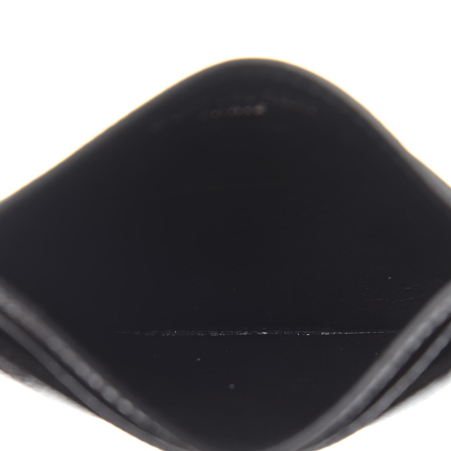 Grain De Poudre Matelasse Chevron Monogram Credit Card Case Black
