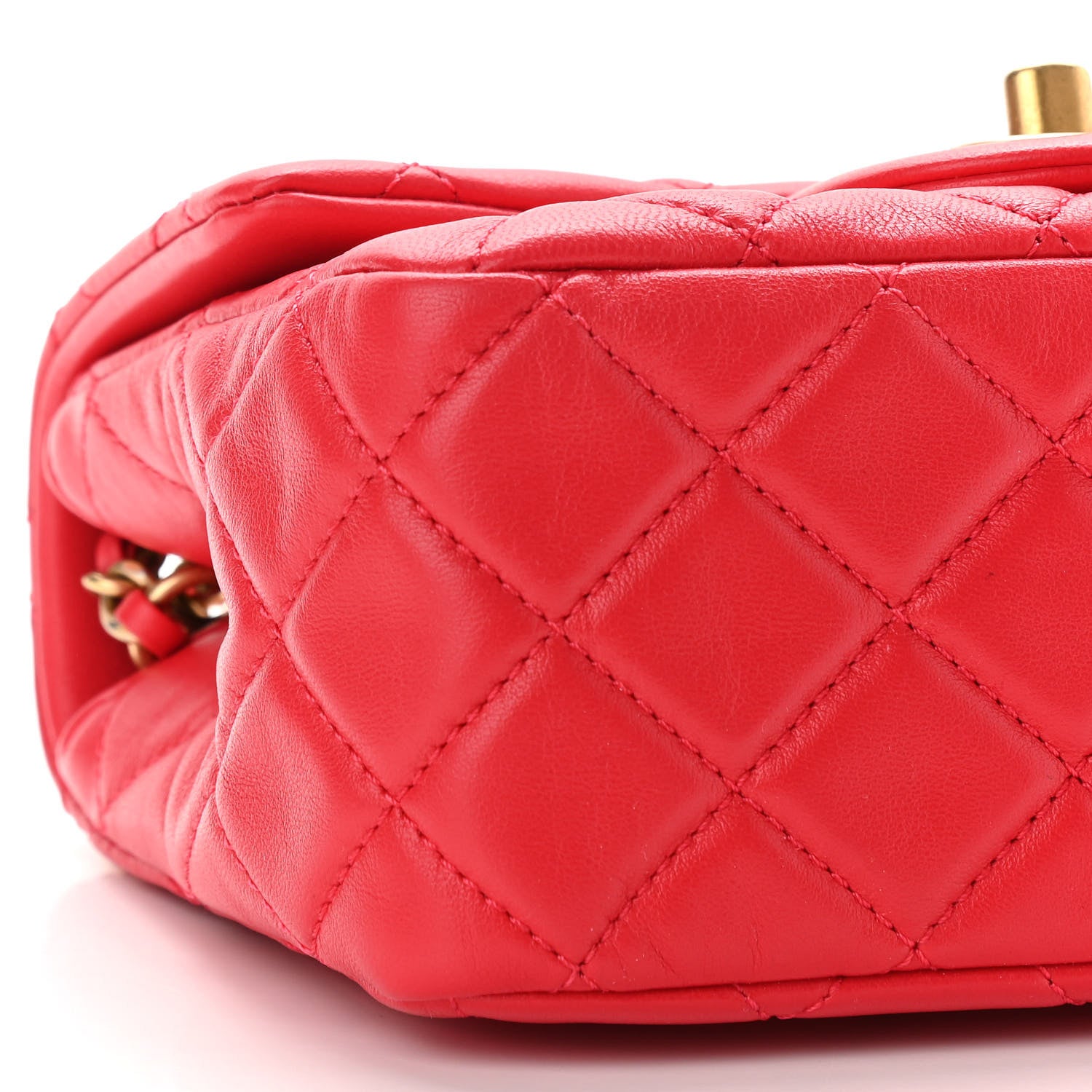 Chanel Lambskin Quilted Mini Pearl Crush Flap Red 5 of 11