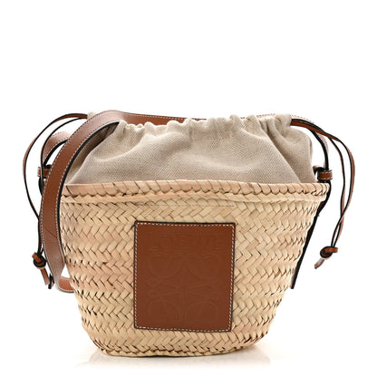 Loewe Raffia Drawstring Basket Tote Bag Natural Tan 1 of 9
