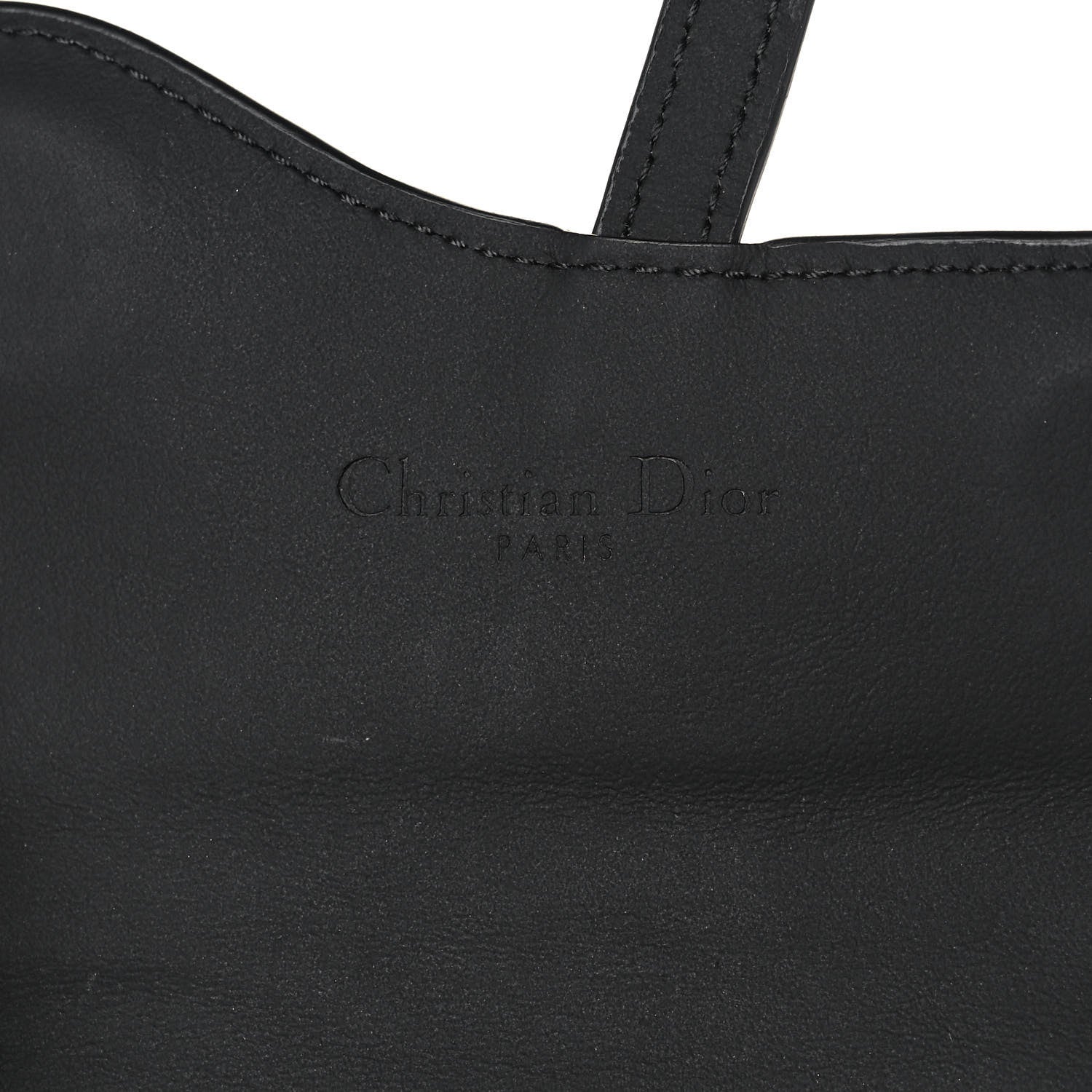 Christian Dior Ultra Matte Calfskin Nano Saddle Chain Pouch Black 6 of 12