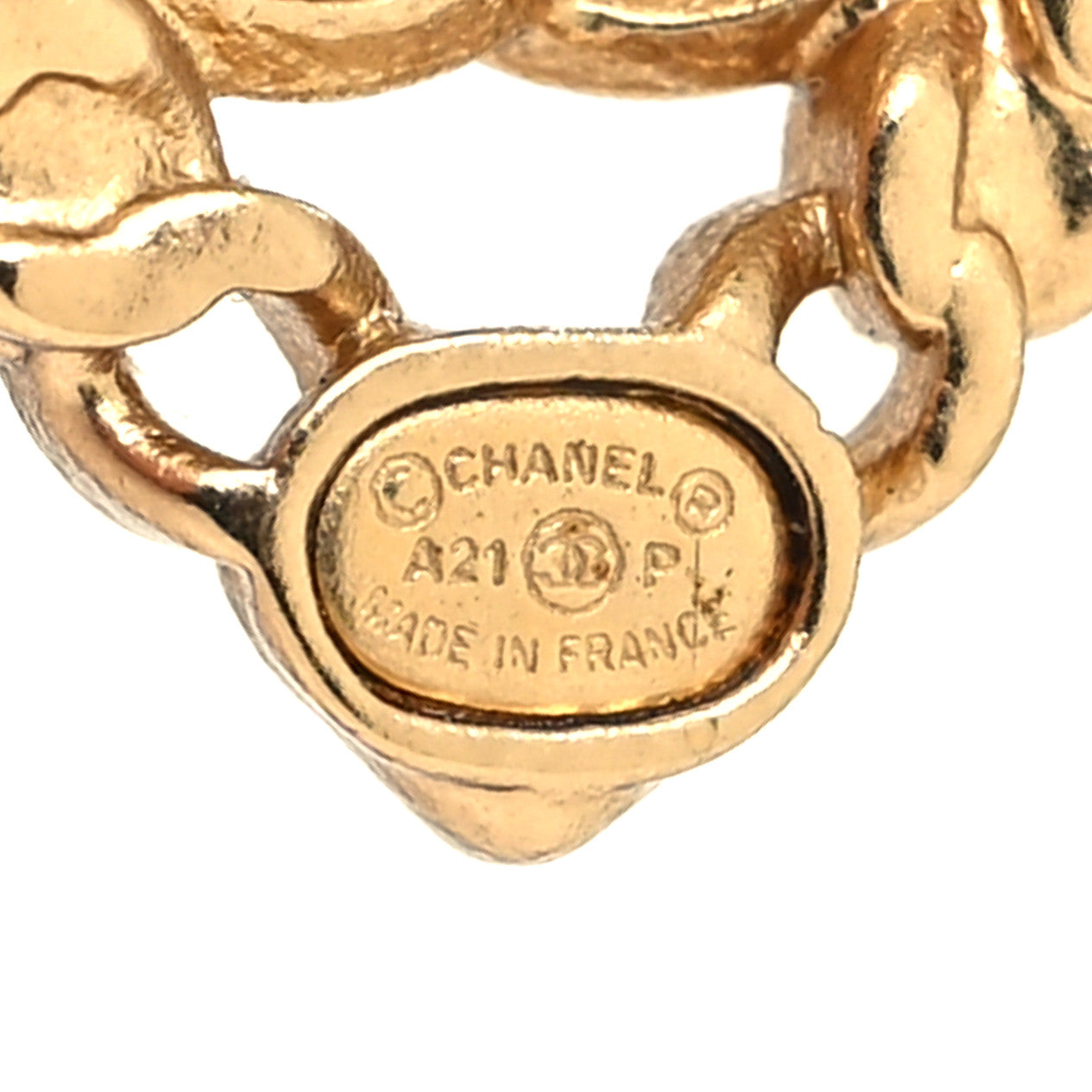 Chanel Pearl Crystal CC Heart Earrings Gold Multicolor 4 of 4