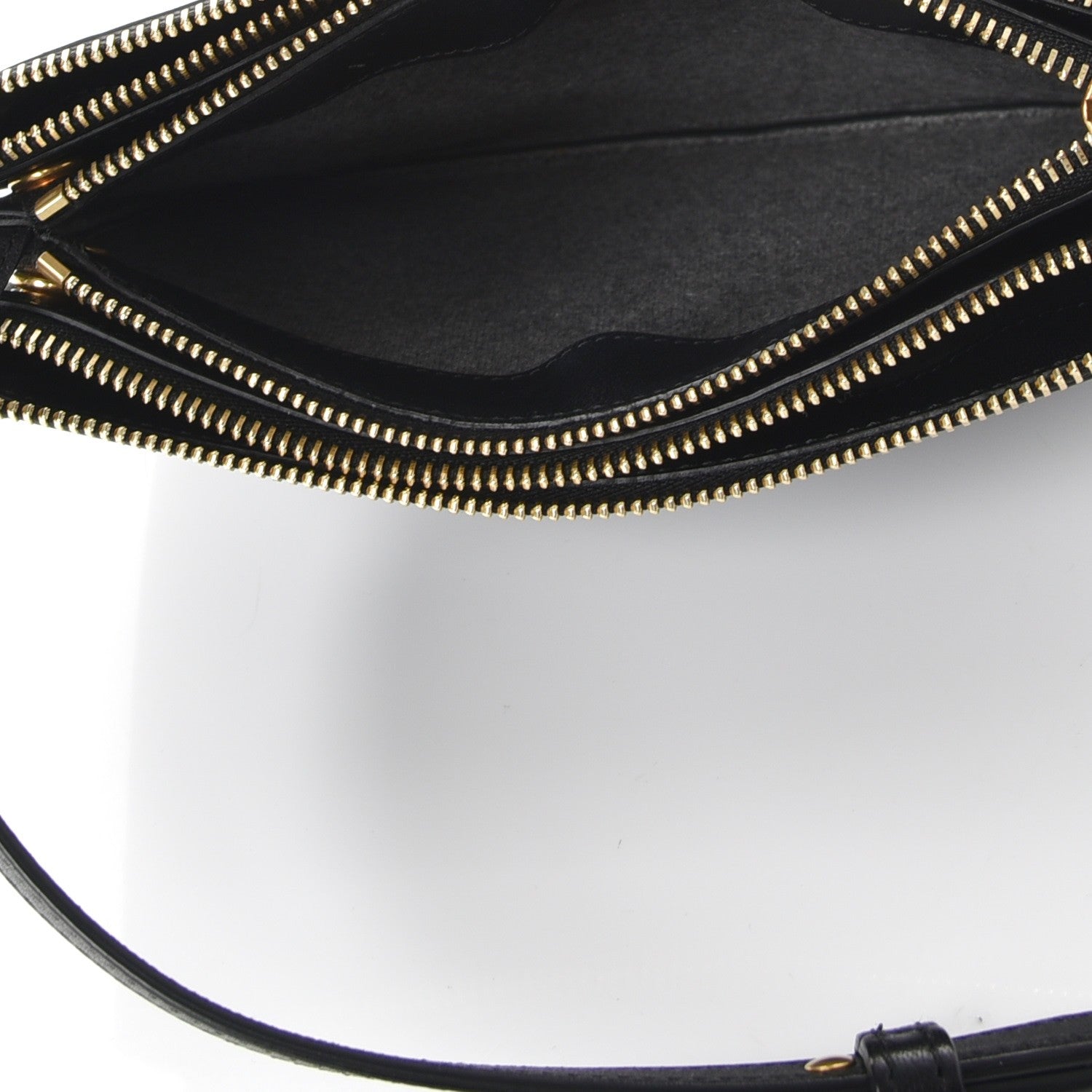 Celine Lambskin Small Trio Crossbody Bag Black 6 of 12