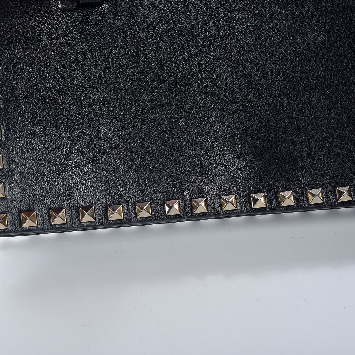 Nappa Rockstud Wristlet Clutch Black