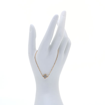 Van Cleef & Arpels 18K Yellow Gold Mother of Pearl Sweet Alhambra Bracelet 2 of 9