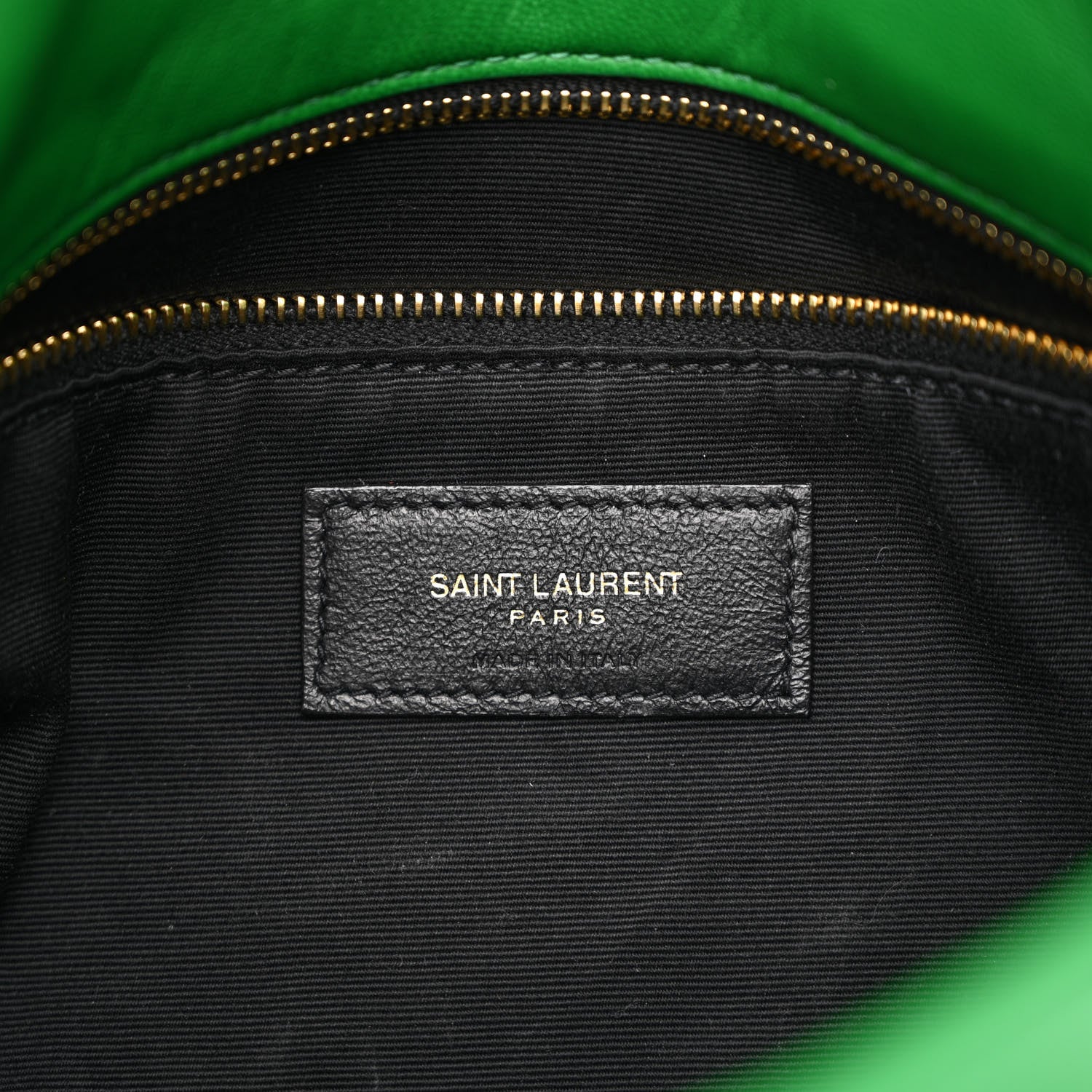 Saint Laurent Lambskin Quilted Small Loulou Puffer Monogram Chain Satchel New Vert 6 of 10