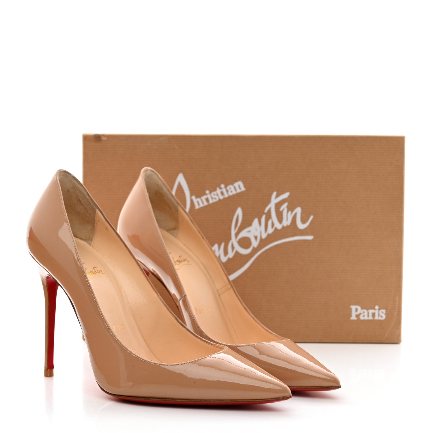 Christian Louboutin Patent Decollete 554 100 Pumps 36 Nude 9 of 9