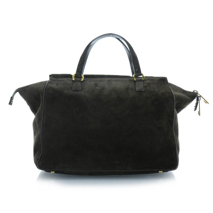 Gucci Suede Medium 1973 Top Handle Satchel Olive 3 of 13