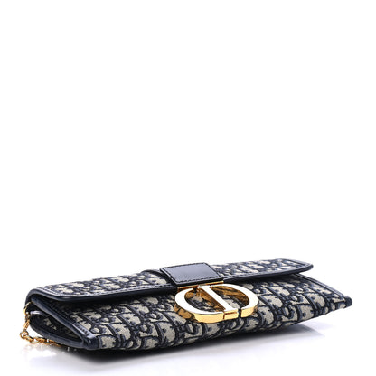 Christian Dior Oblique 30 Montaigne Chain Pouch Blue 3 of 4