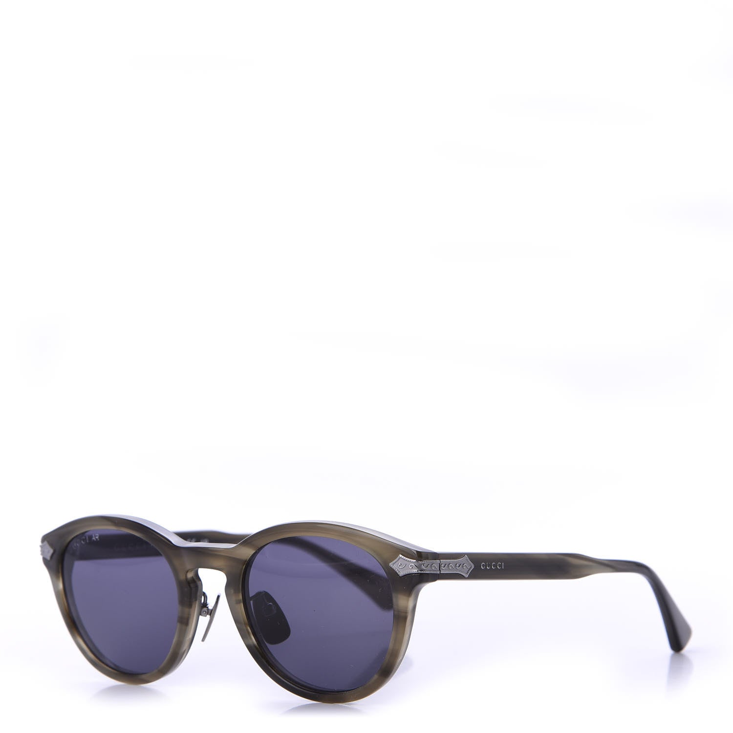 Gucci Acetate Round Metal Sunglasses GG0071S 1 of 8