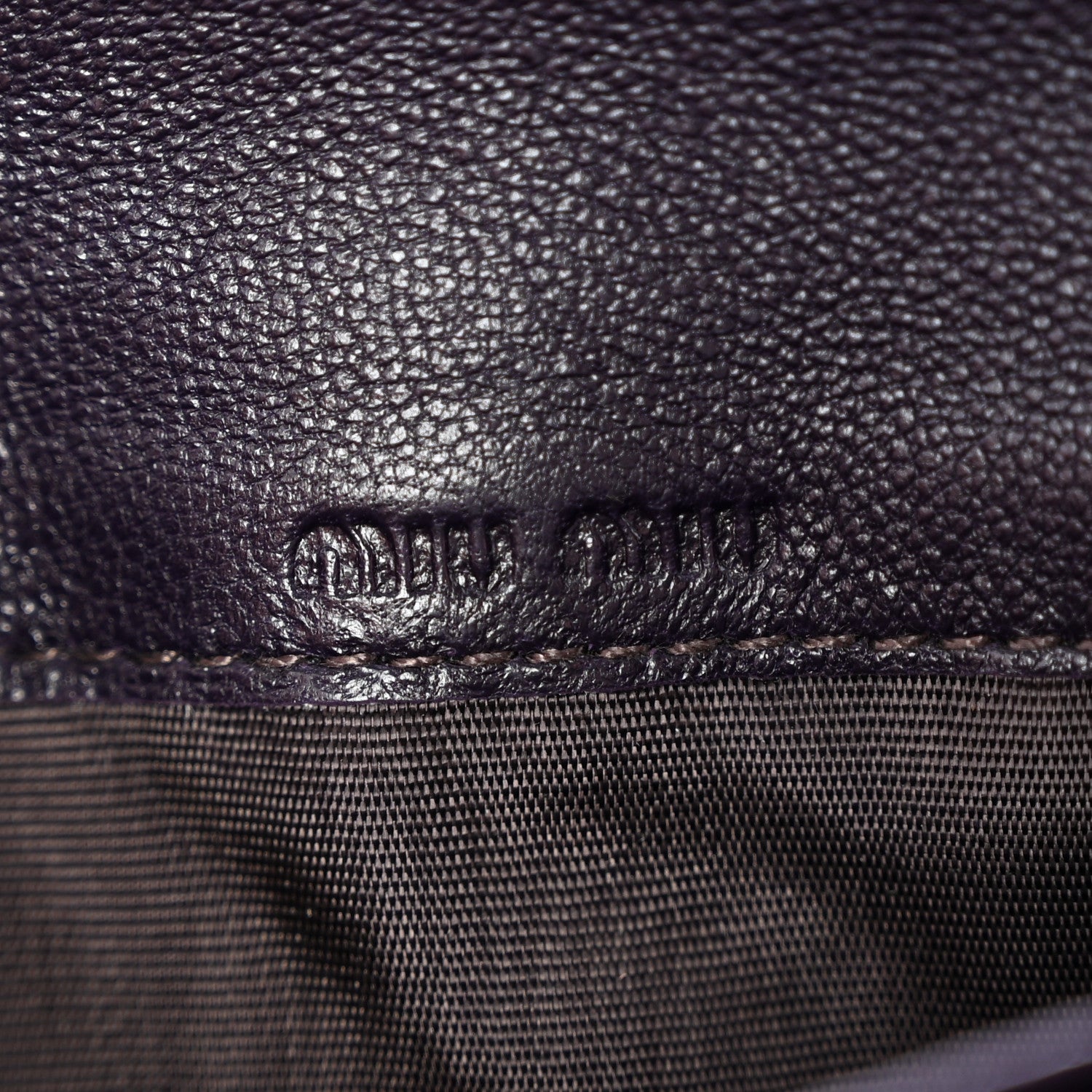 Miu Miu Distressed Nappa Vertical Quilted Flap Wallet Mirtillo 6 of 12