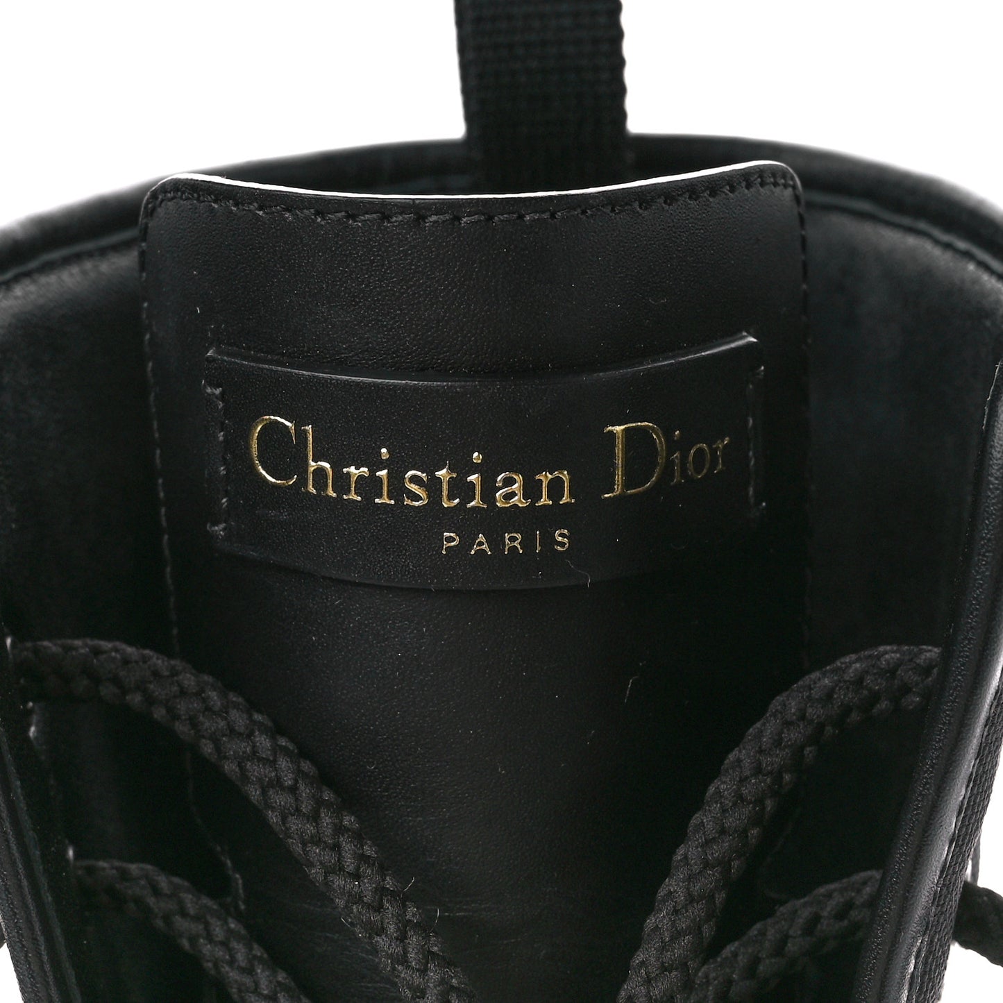Calfskin Technical Fabric D-Major Ankle Boots 35 Black White