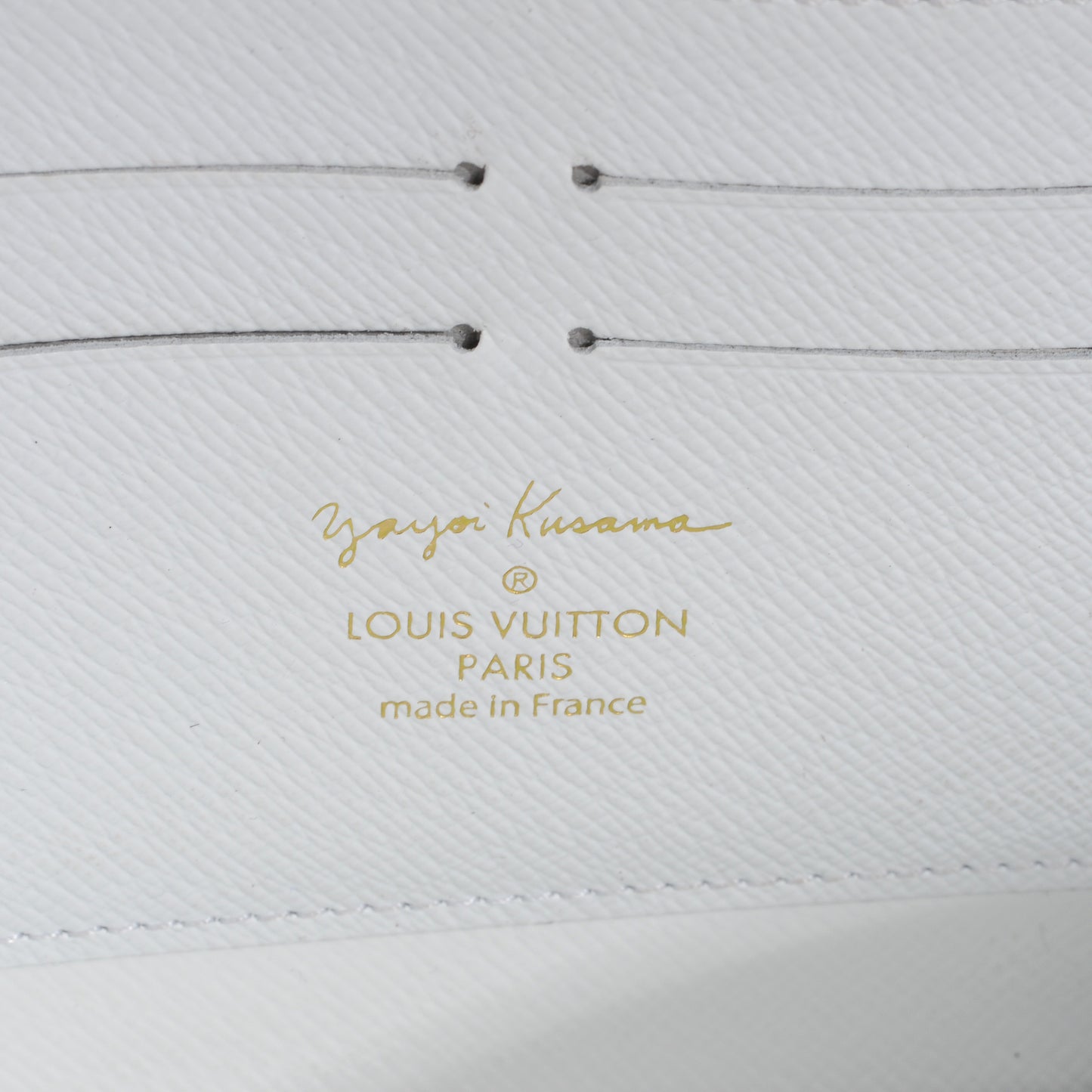 Monogram Kusama Pumpkin Dots Zippy Wallet White