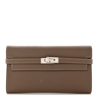 Hermes Epsom Kelly Longue Wallet Etoupe 1 of 9