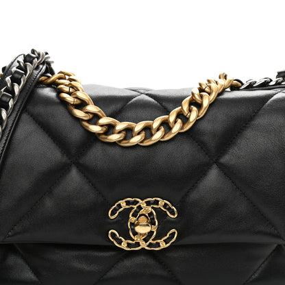 Chanel Goatskin Quilted Medium Chanel 19 Flap Black 7 of 9