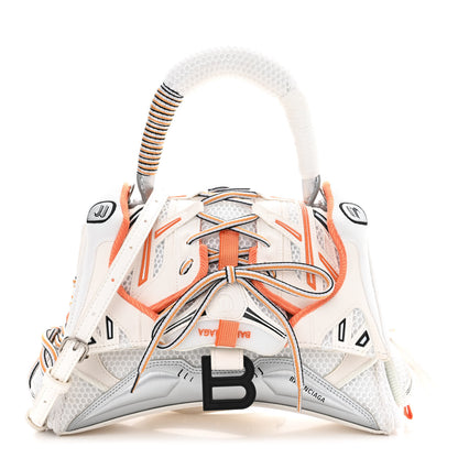 Balenciaga Faux Calfskin Fabric Glow In The Dark Small Sneakerhead Top Handle Bag White Orange 1 of 11