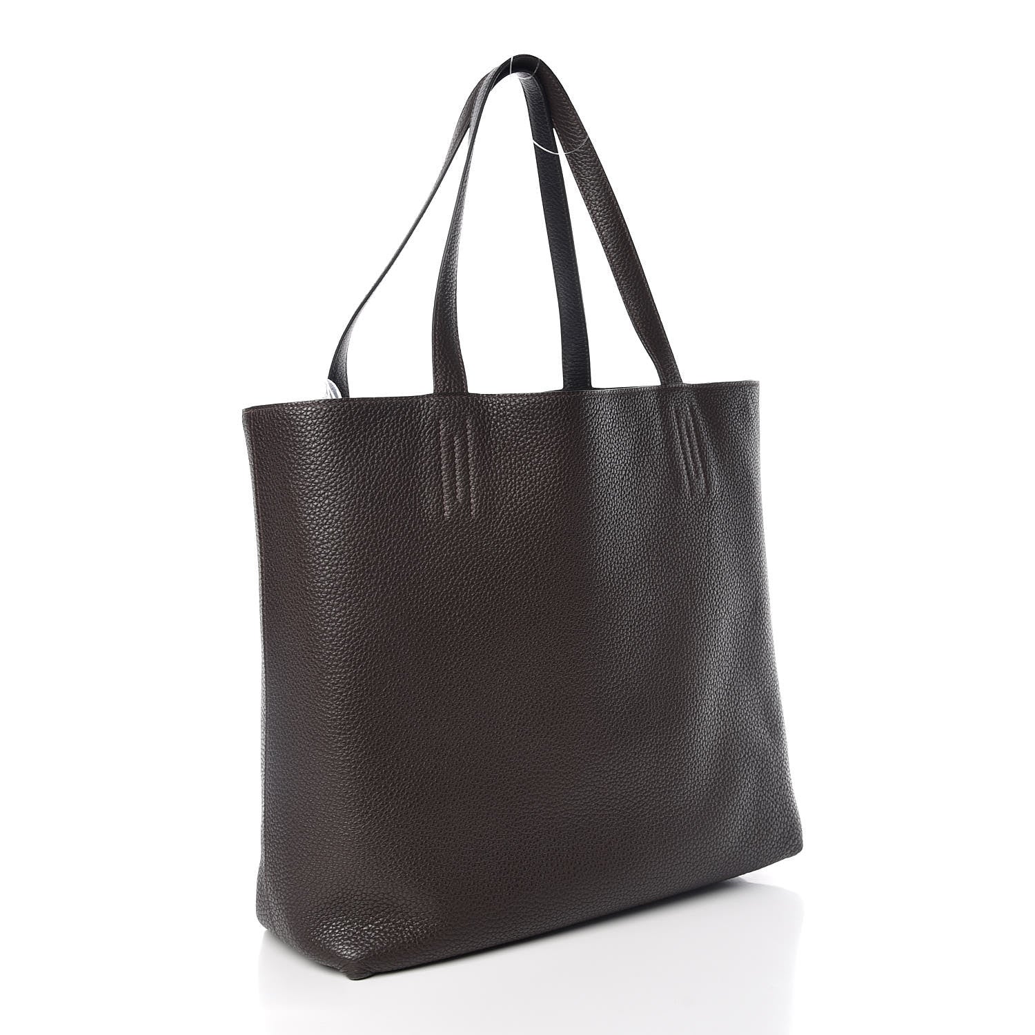 Hermes Taurillon Clemence Double Sens 36 Reversible Tote Black Ebene 4 of 19