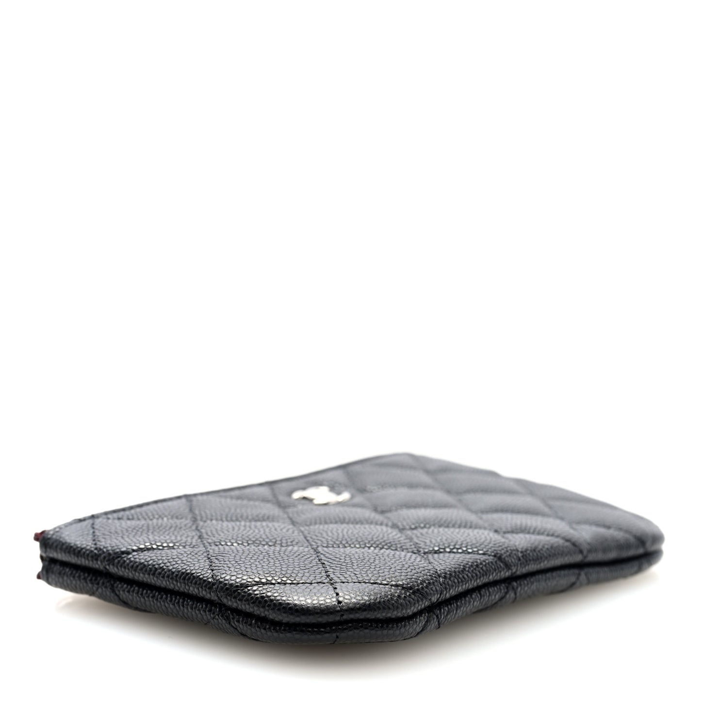 Caviar Quilted Small Cosmetic Case Black