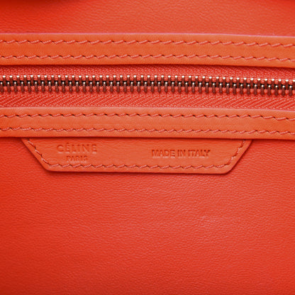 Celine Smooth Calfskin Micro Luggage Fluo Orange 8 of 17
