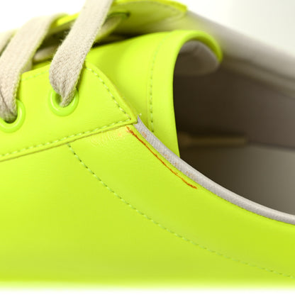 Gucci Capri Fluo Calfskin Interlocking G Perforated Mens Ace Sneakers 10 Yellow Fluo 9 of 9